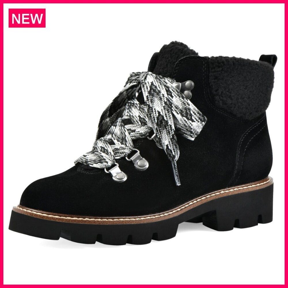 Women's Faux Fur Lined Hiker Booties, Size 8, Cold Weather Footwear